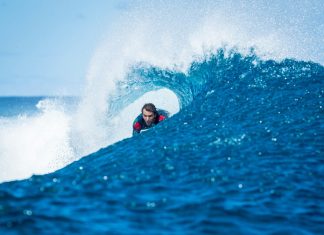 Frederico Morais no 13.º lugar em Teahupoo, no Taiti