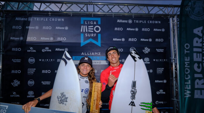 Liga MEO Surf: Joaquim Chaves e Carolina Mendes vencem Allianz Ericeira Pro