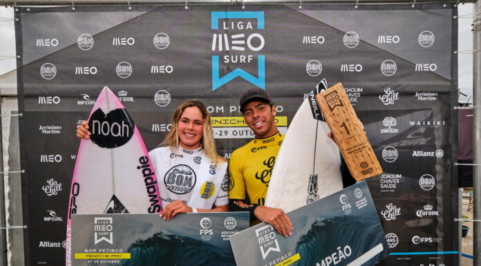 Liga MEO Surf: Guilherme Ribeiro e Maria Salgado vencem Bom Petisco Peniche Pro